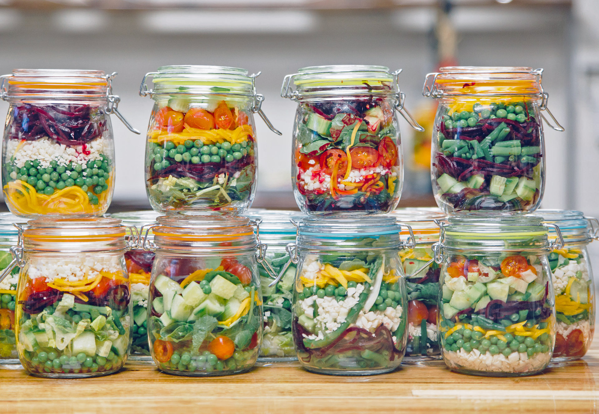 salads in a jar